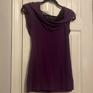 Short sleeve drap neck top